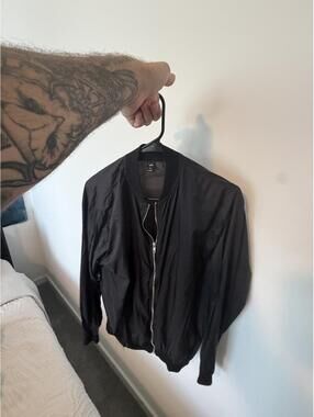 SHEIN Black Bomber Jacket Size M